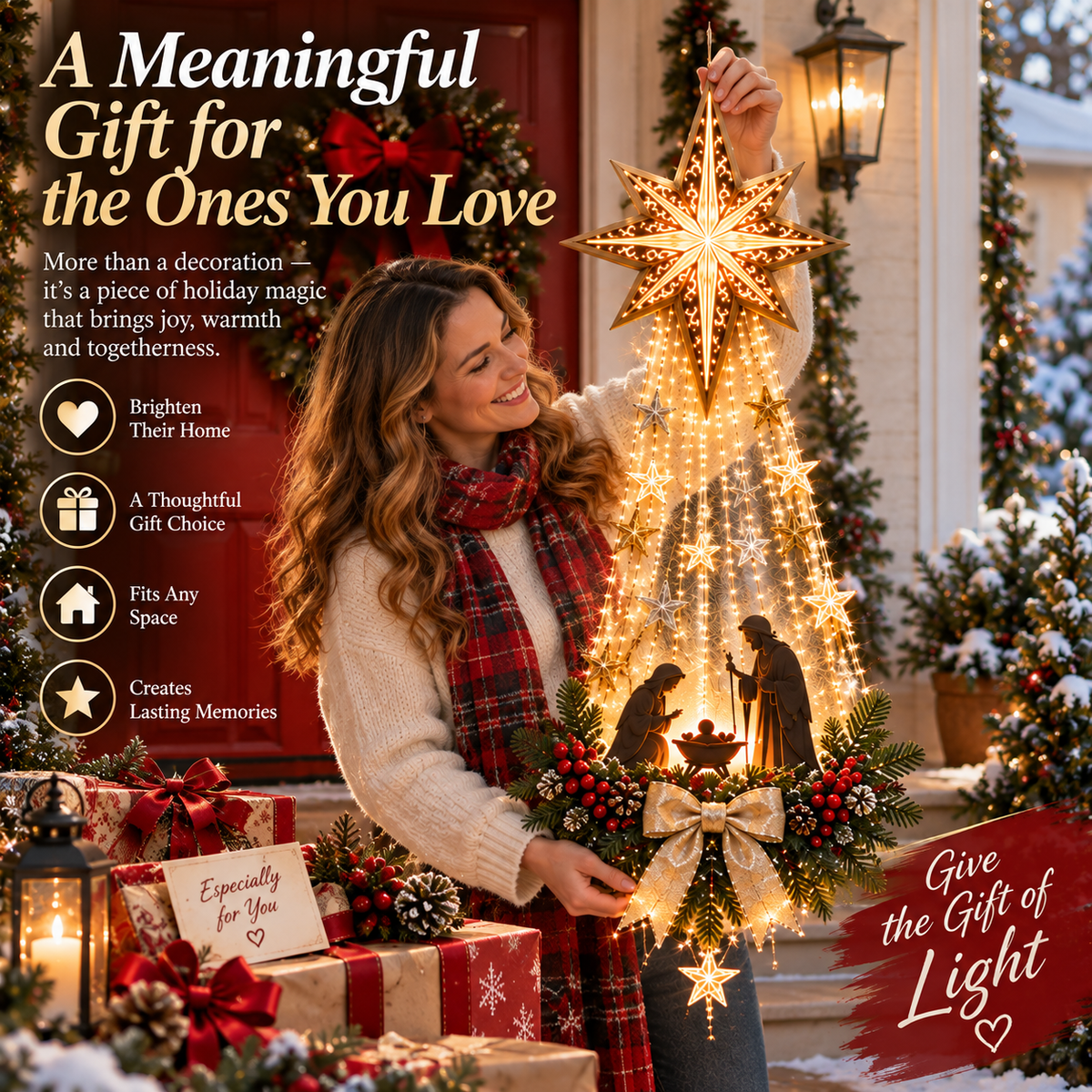 🌟✝️ Bethlehem Star of Faith– Lighted Nativity Wall Decor ✨Last Day 80% OFF✨