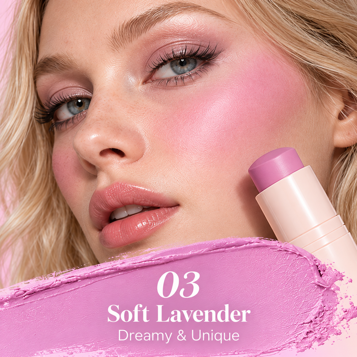 🩷 Radiant Glow Matte Blush Stick – Smooth & Blendable Cream Blush, Soft Natural Finish, Buildable Color for Everyday Makeup