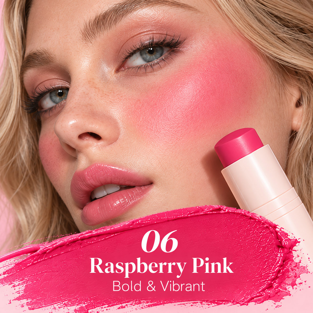 🩷 Radiant Glow Matte Blush Stick – Smooth & Blendable Cream Blush, Soft Natural Finish, Buildable Color for Everyday Makeup