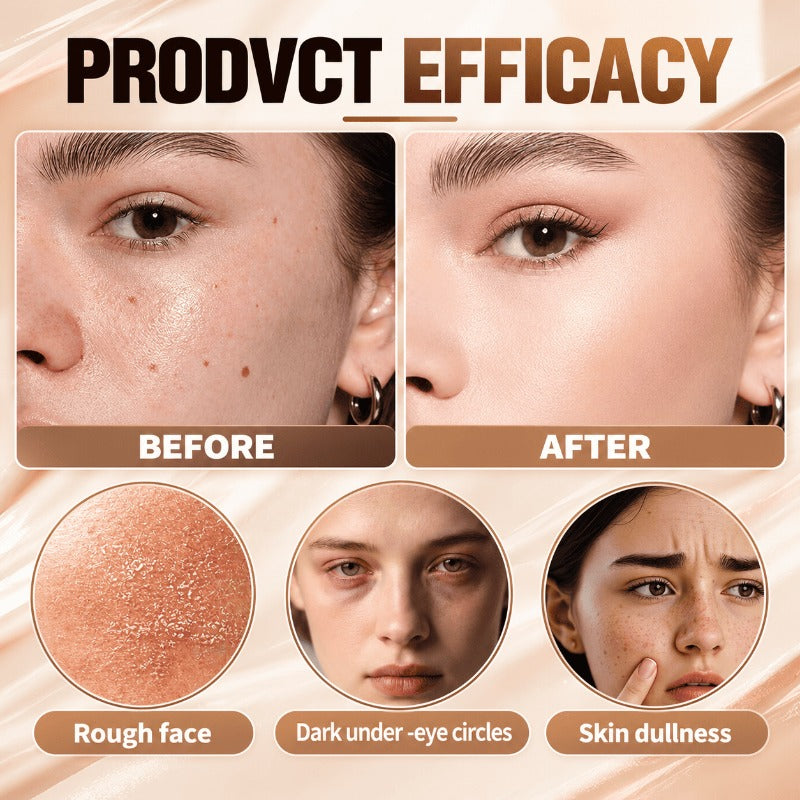 Foundation stick with built-in brush