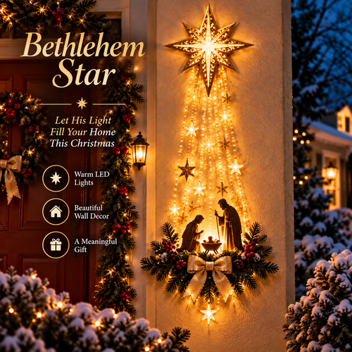 🌟✝️ Bethlehem Star of Faith– Lighted Nativity Wall Decor ✨Last Day 80% OFF✨