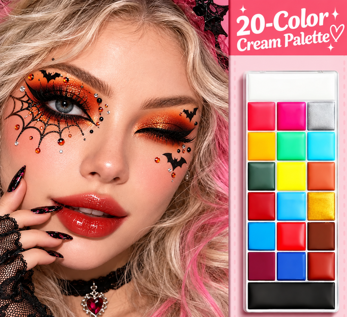 🎨Face & Body Paint Palette - Halloween Special Effects Party Makeup Kit🎃