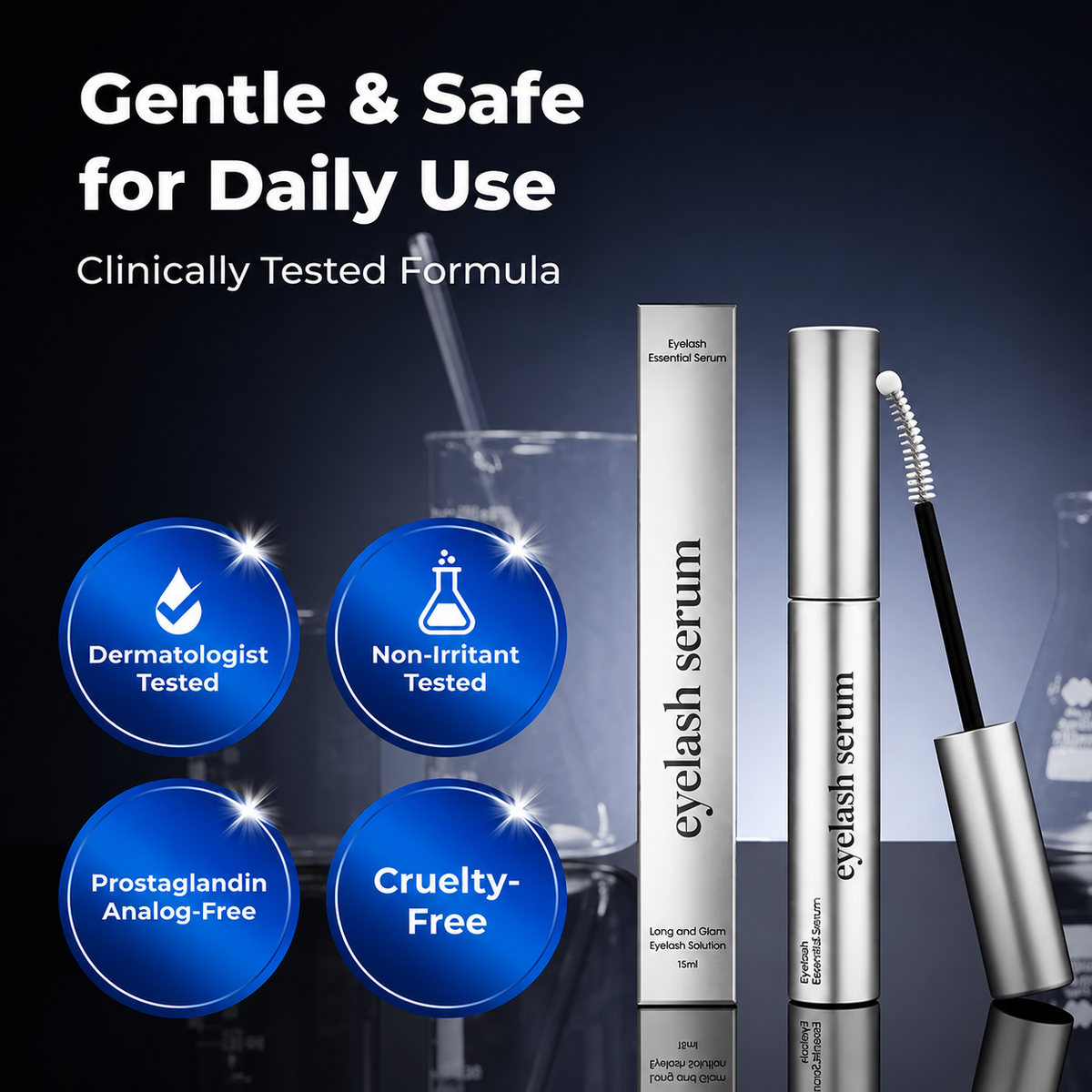 【BUY 1 GET 1 FREE】Eyelash Growth Serum for Longer, Fuller-Looking Lashes