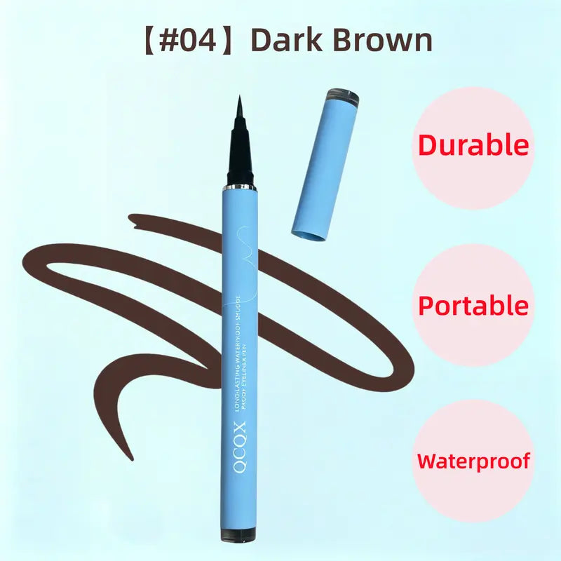 24-Hour Waterproof Liquid Eyeliner Pen – Ultra-Fine Felt Tip, Quick-Drying, Smudge-Resistant