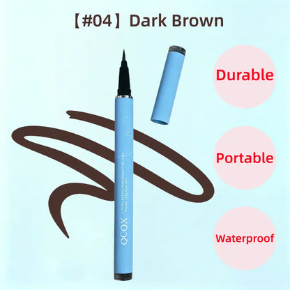 24-Hour Waterproof Liquid Eyeliner Pen – Ultra-Fine Felt Tip, Quick-Drying, Smudge-Resistant