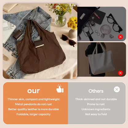 Foldable Keychain Tote Bag – Reusable Expandable Shopping Bag