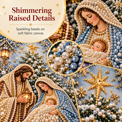 ⛪✝️ Nativity Diamond Painting Kit – 3D Pearl Christmas Art🪽