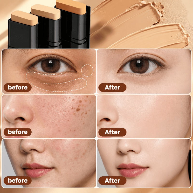 Foundation application and makeup finish