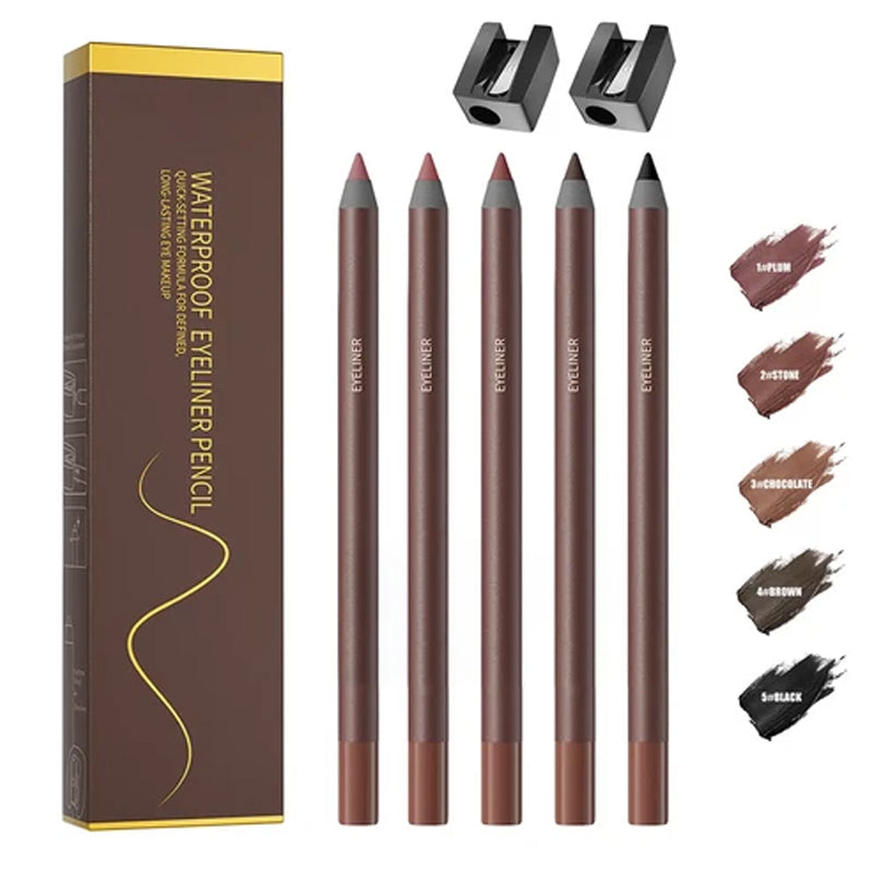 24HR Waterproof Eyeliner Pencil, Smudge-Proof Long-Lasting Smooth Cream Liner🖤