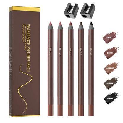 24HR Waterproof Eyeliner Pencil, Smudge-Proof Long-Lasting Smooth Cream Liner🖤