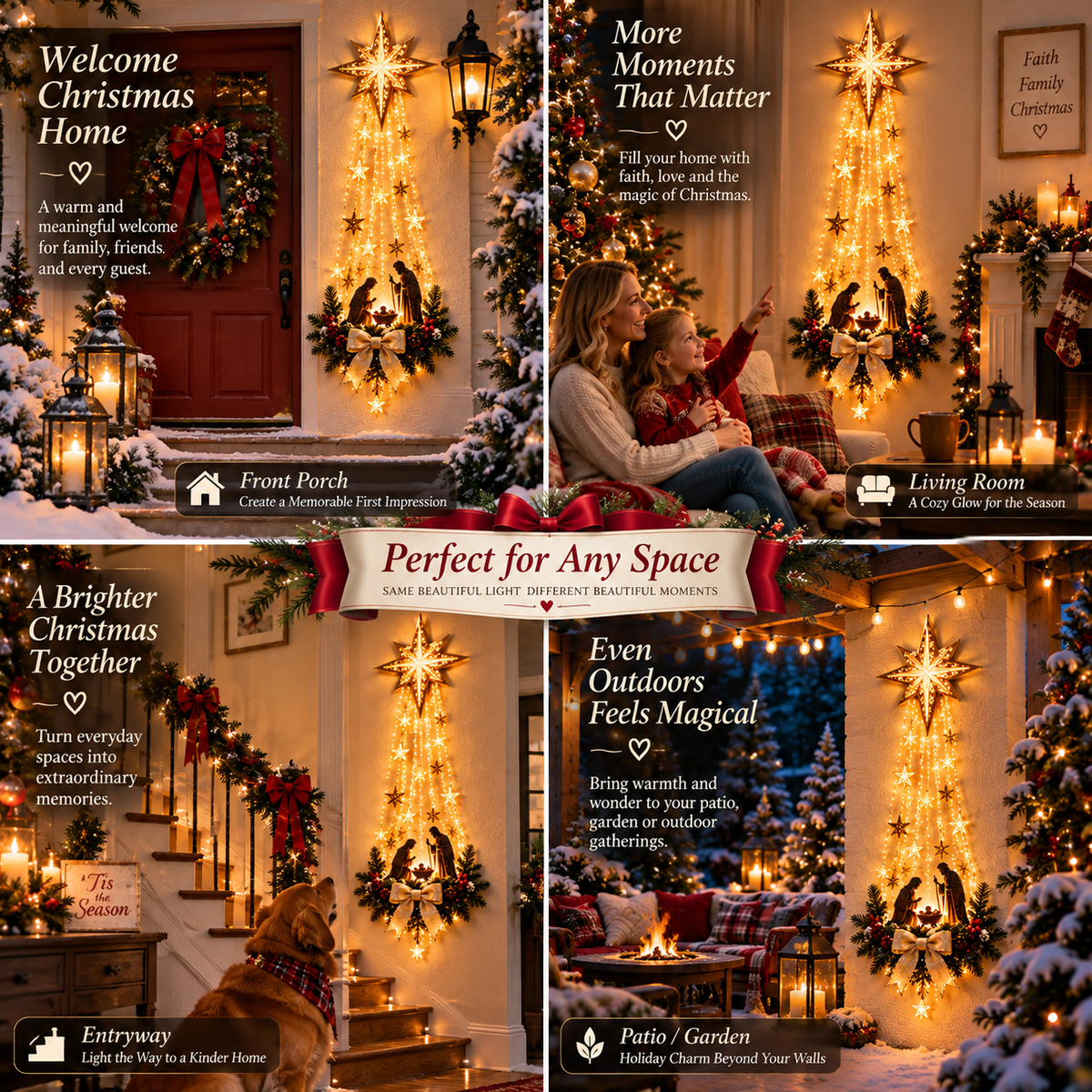 🌟✝️ Bethlehem Star of Faith– Lighted Nativity Wall Decor ✨Last Day 80% OFF✨