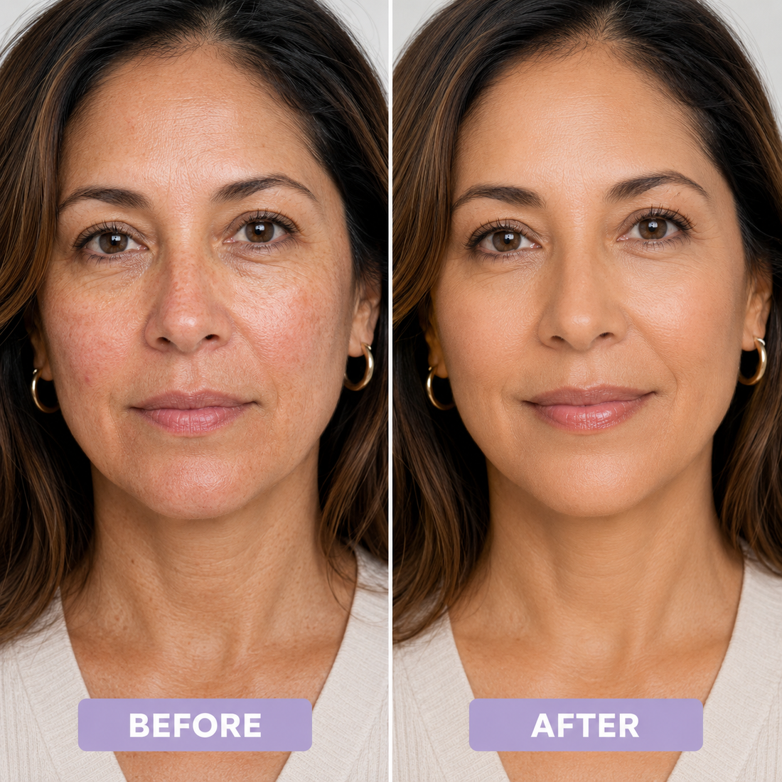 Complexion appearance reference from the product gallery