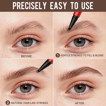 2-Pack 4-Tip Eyebrow Pen for Natural Fuller Brows