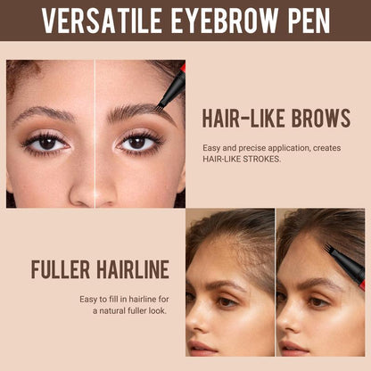 2-Pack 4-Tip Eyebrow Pen for Natural Fuller Brows