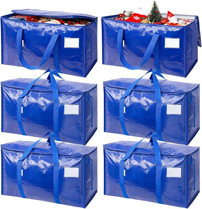 Extra-Large Foldable Moving Bags with Full-Zip Top, Reinforced Handles & Label Pockets