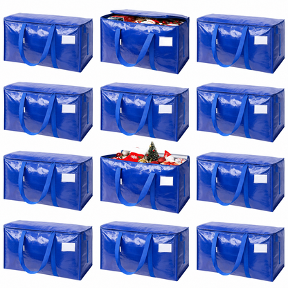 Extra-Large Foldable Moving Bags with Full-Zip Top, Reinforced Handles & Label Pockets