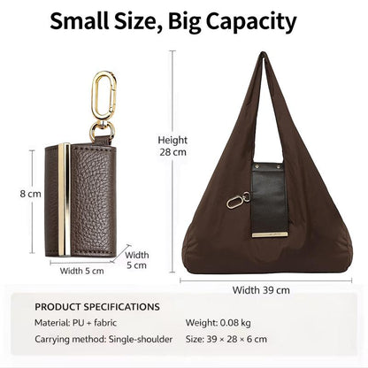 Foldable Keychain Tote Bag – Reusable Expandable Shopping Bag