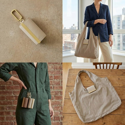 Foldable Keychain Tote Bag – Reusable Expandable Shopping Bag