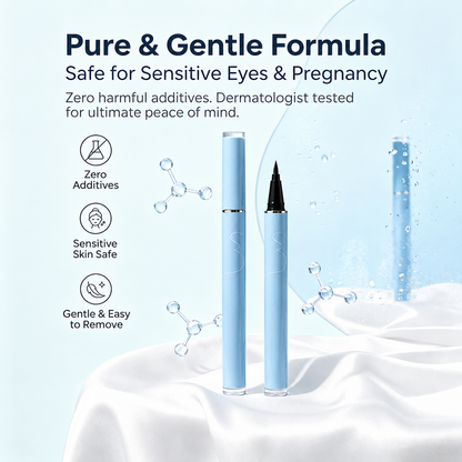 24-Hour Waterproof Liquid Eyeliner Pen – Ultra-Fine Felt Tip, Quick-Drying, Smudge-Resistant