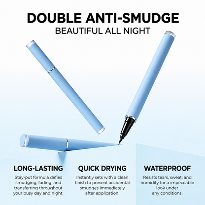 24-Hour Waterproof Liquid Eyeliner Pen – Ultra-Fine Felt Tip, Quick-Drying, Smudge-Resistant