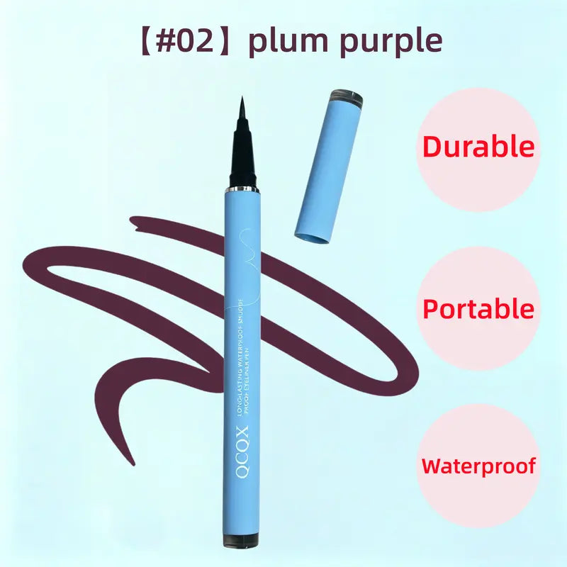 24-Hour Waterproof Liquid Eyeliner Pen – Ultra-Fine Felt Tip, Quick-Drying, Smudge-Resistant