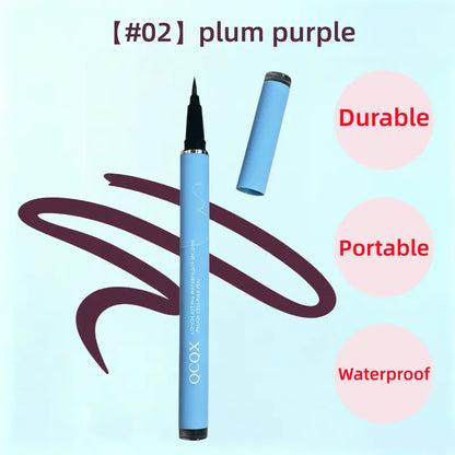 24-Hour Waterproof Liquid Eyeliner Pen – Ultra-Fine Felt Tip, Quick-Drying, Smudge-Resistant
