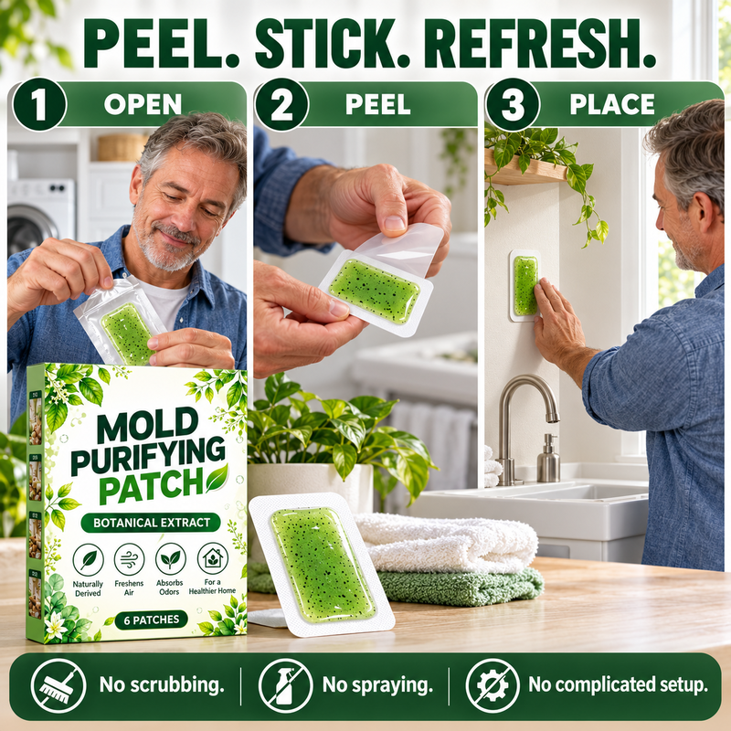 Mold Removal Patches (6 Pieces ) for Household Walls Kitchen and Bathroom Mildew Purification Pads